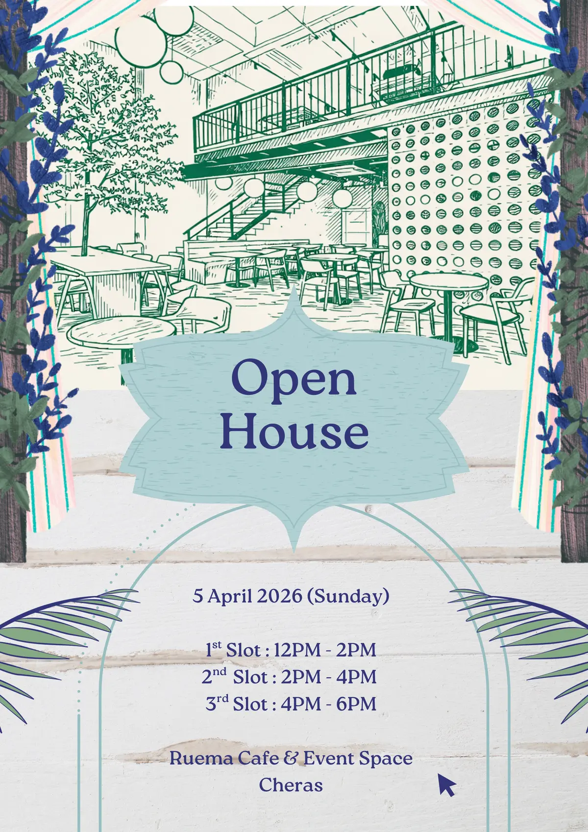 RUEMA open house event poster